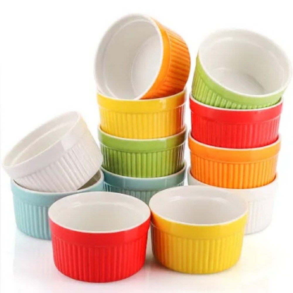 NWT BIA Cordon Bleu Colourful Ceramic Ramekins. Set of 4